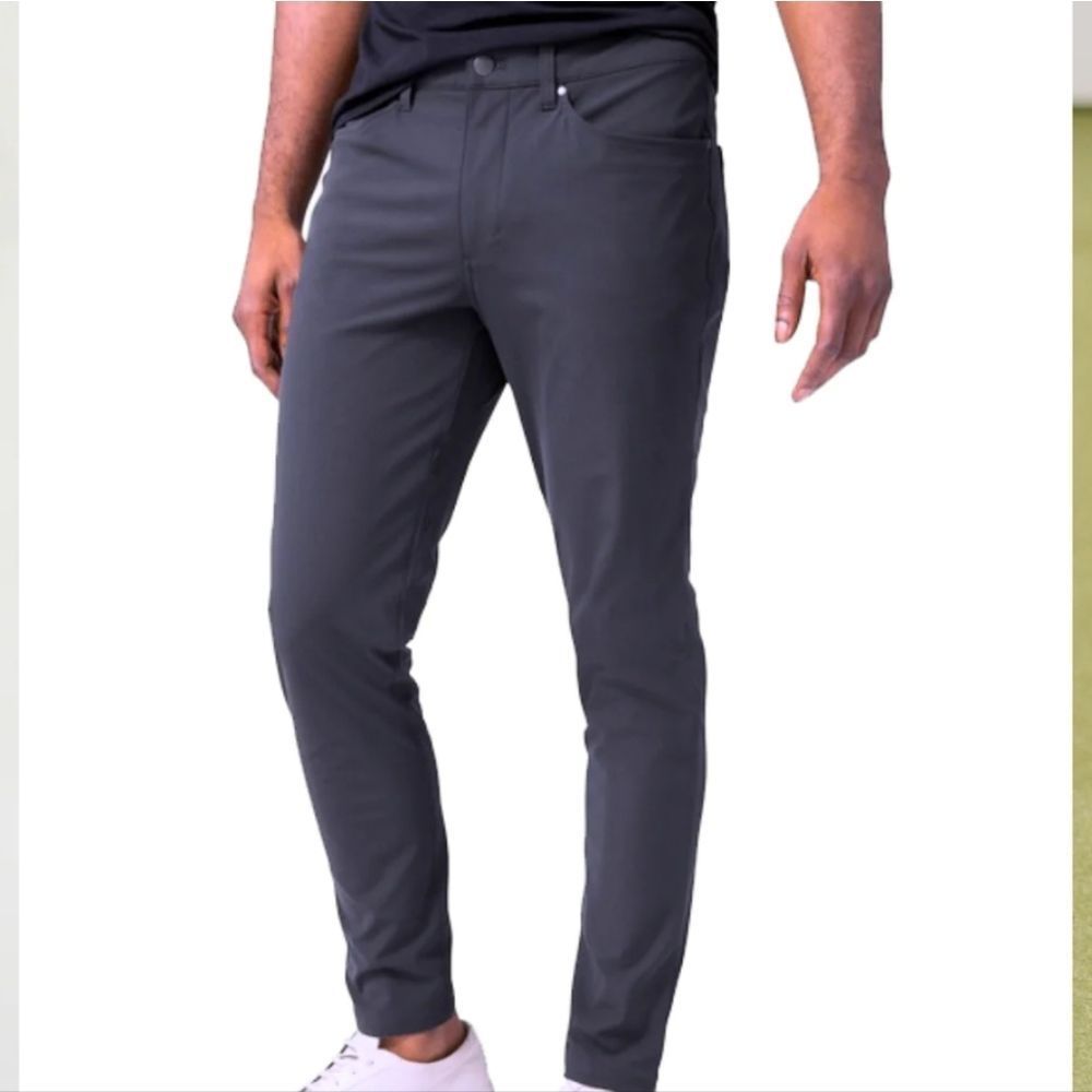Swannie’s Golf Mens Medium Grey/Graphite Tapered Lucky Golf Pants Waist 35"